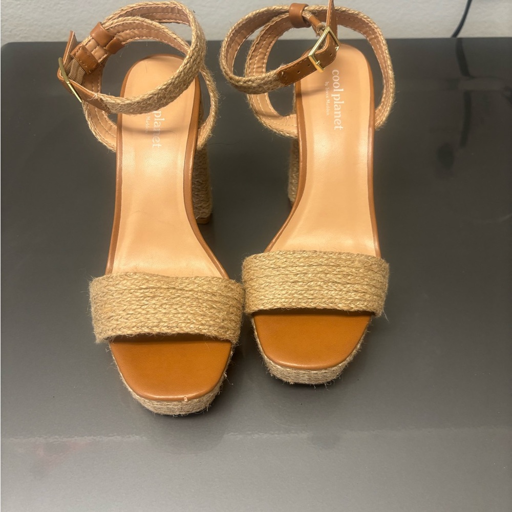 Comfort Plus by Predictions Tan Espadrille Sandals